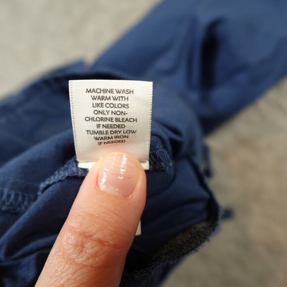 J. Jill Pants Womens 12 Stretch Cargo Ankle Cropped Casual Straight Leg Blue - Picture 9 of 11